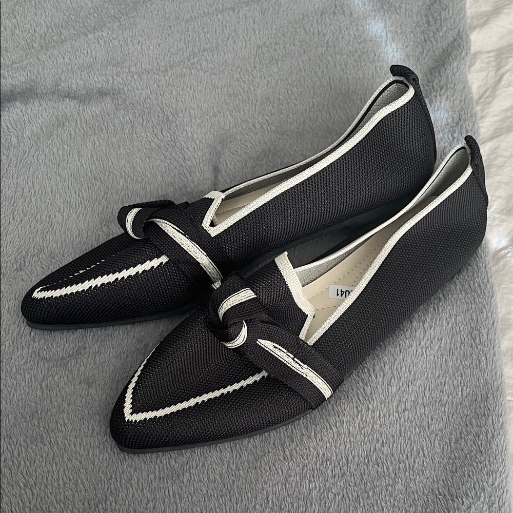 Elegant Black and White Women's Loafers